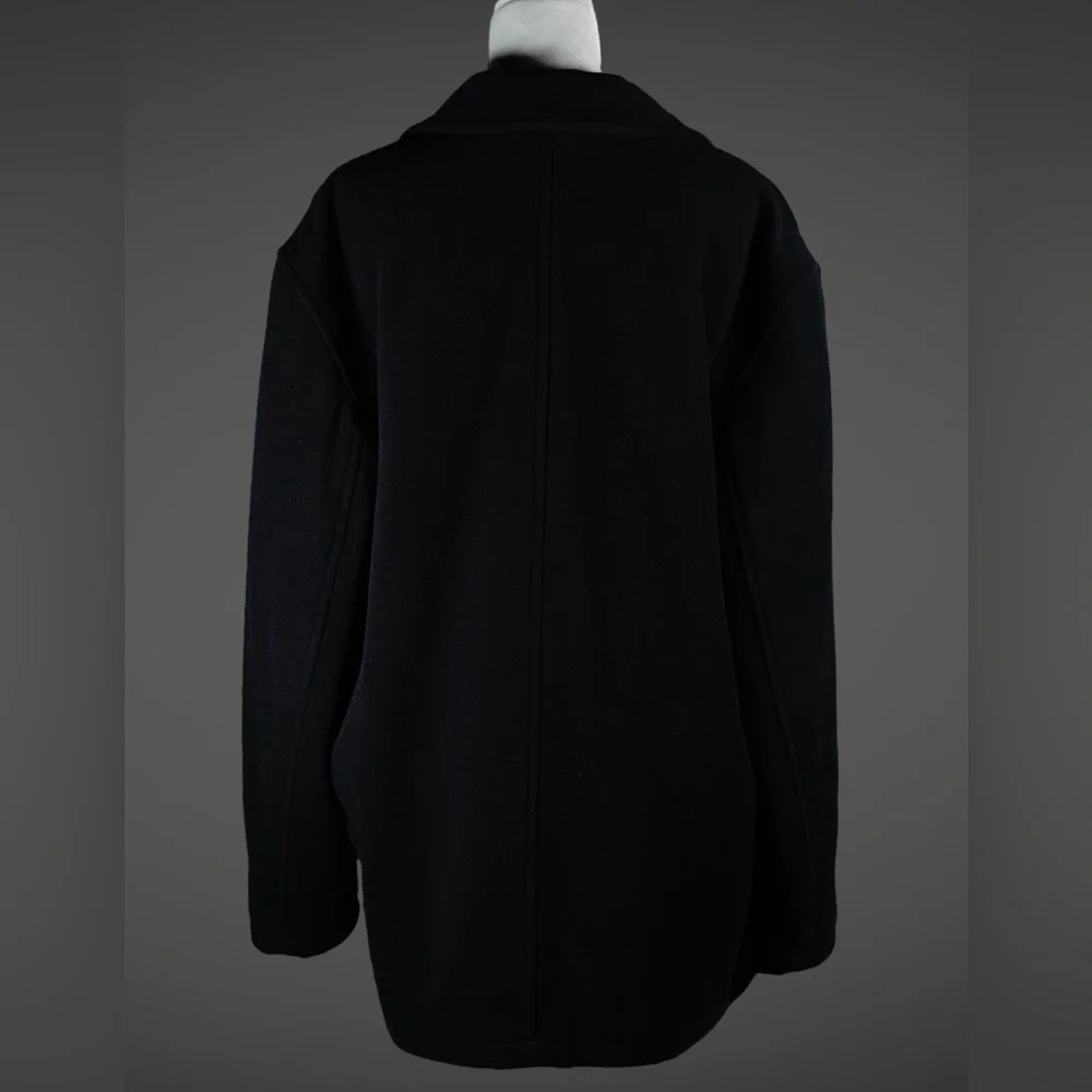J.Crew Womens XL Black Wool Blend Peacoat – PROFESSIONALLY DRY CLEANED 9/18/2025 - Picture 9 of 17